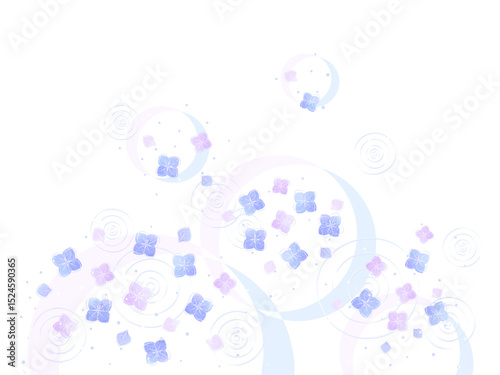 紫陽花の背景イラスト