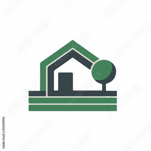 Minimalist Eco-Friendly House Icon