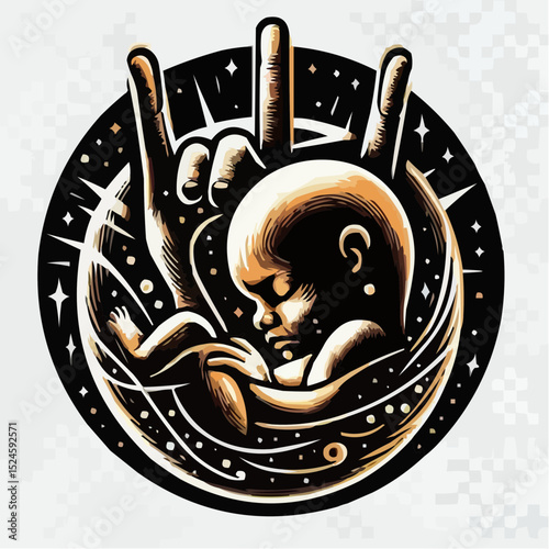 
digital art showing a fetus in the womb 65