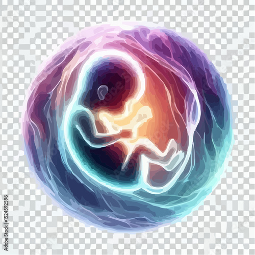 
digital art showing a fetus in the womb 60