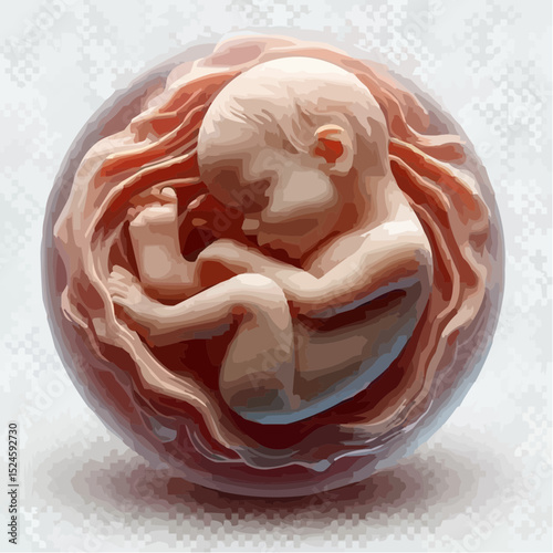 
digital art showing a fetus in the womb 27
