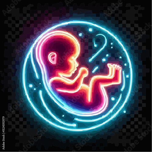 digital art of a fetus in the mother's womb 69
