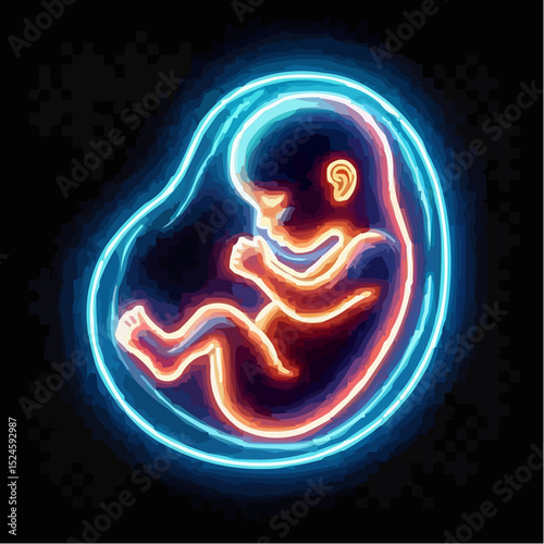 digital art of a fetus in the mother's womb 68