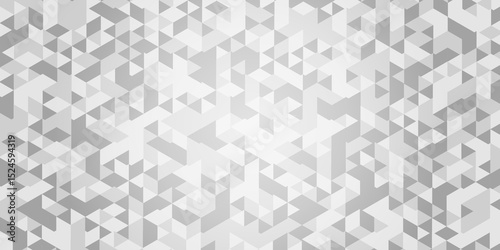 Geometric abstract grid origami white, gray square cube triangulated random cube low polygon triangle textile abstract corporate creative design.	
