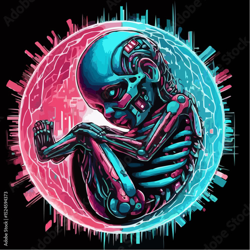 digital art of a fetus in the mother's womb 57