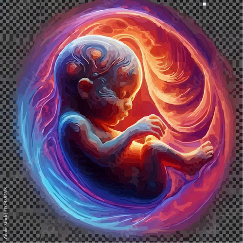 digital art of a fetus in the mother's womb 27