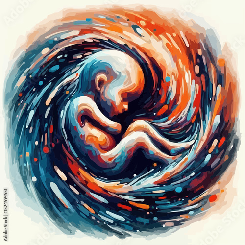 digital art of a fetus in the mother's womb 18