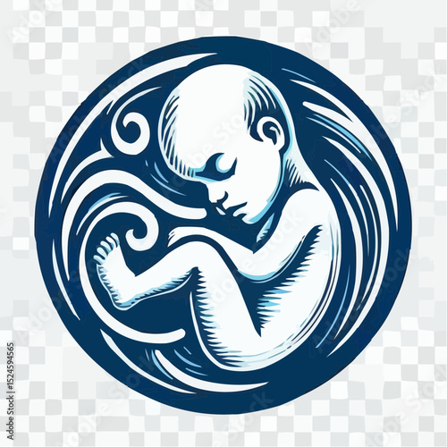 digital art of a fetus in the mother's womb 14