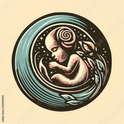 digital art of a fetus in the mother's womb 4