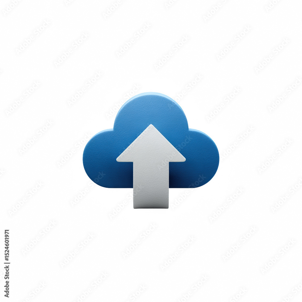 A modern cloud storage icon featuring an upward arrow, symbolizing data upload and digital storage solutions. A modern cloud storage icon featuring an upward arrow, symbolizing data upload and digital storage solutions.