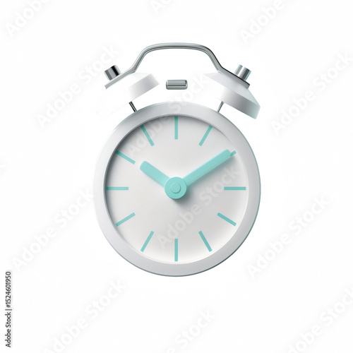 A modern alarm clock showing the time in a minimalist design, symbolizing punctuality and time management.