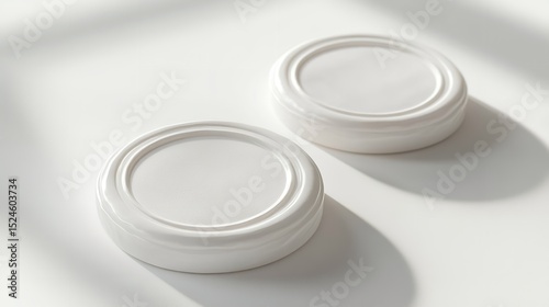 Blank White Round Lid