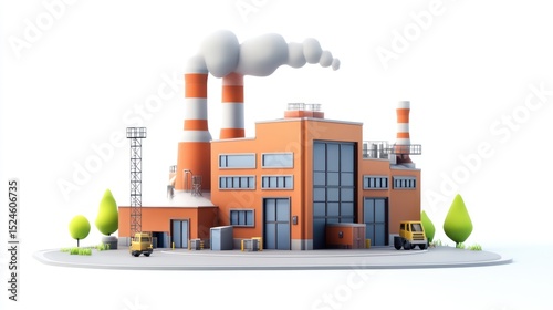 Fototapeta Naklejka Na Ścianę i Meble -  Cartoon factory illustration