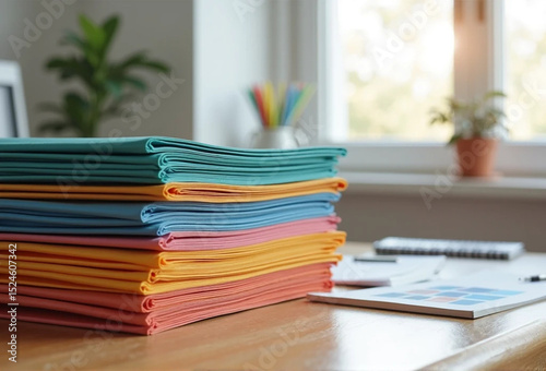 Colorful office folders