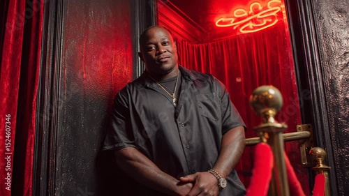 Nightclub bouncer standing 