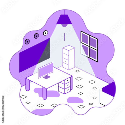  Isometric Office Room