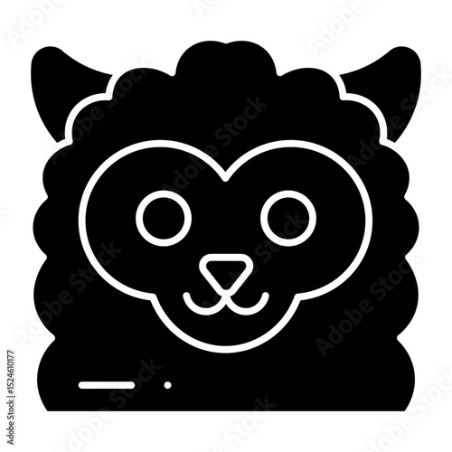 Alpaca glyph icon