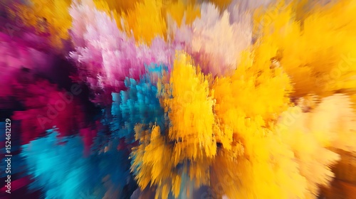 Abstract explosion with vivid colorful elements