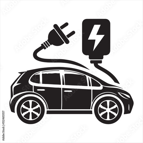 Electric Vehicle Charging Sustainable Transportation Icon