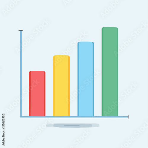 A bold vertical bar chart with grouped color-coded columns and gridlines, ideal for business or analytics
