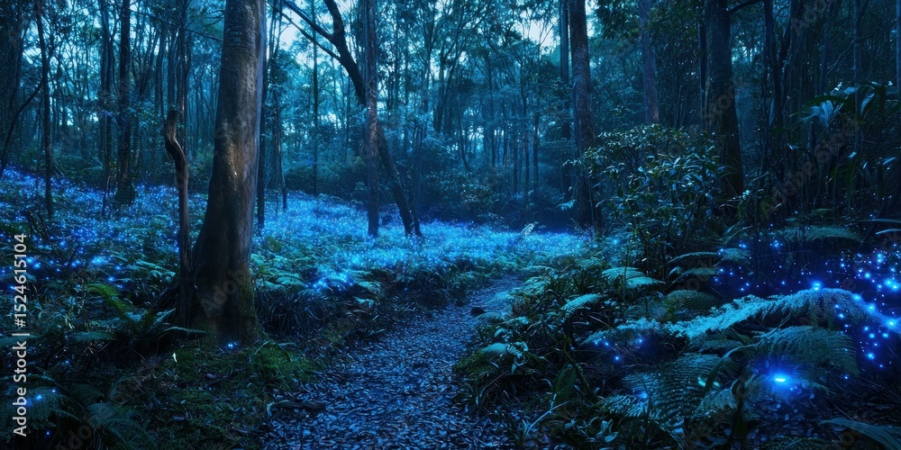 Fototapeta premium Bioluminescent Forest