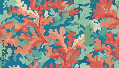 Seamless Seaweed Pattern – Ocean-Inspired Marine Botanical Design