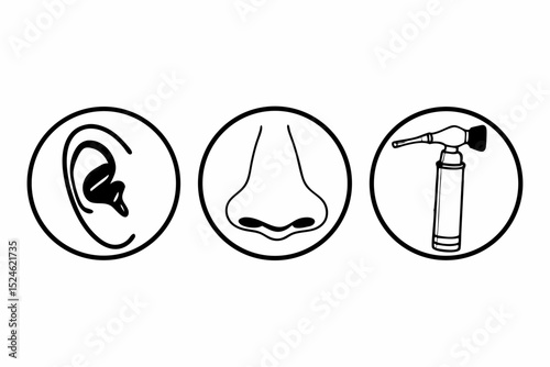 Ear nose throat medical icons transparent png