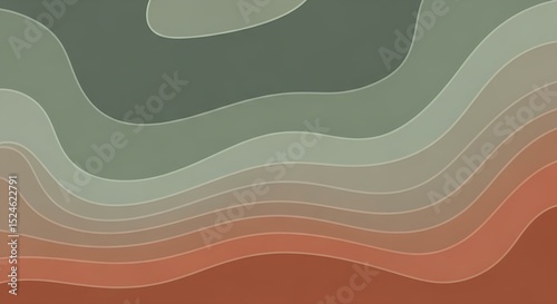Abstract Waves Background, Brown and Green