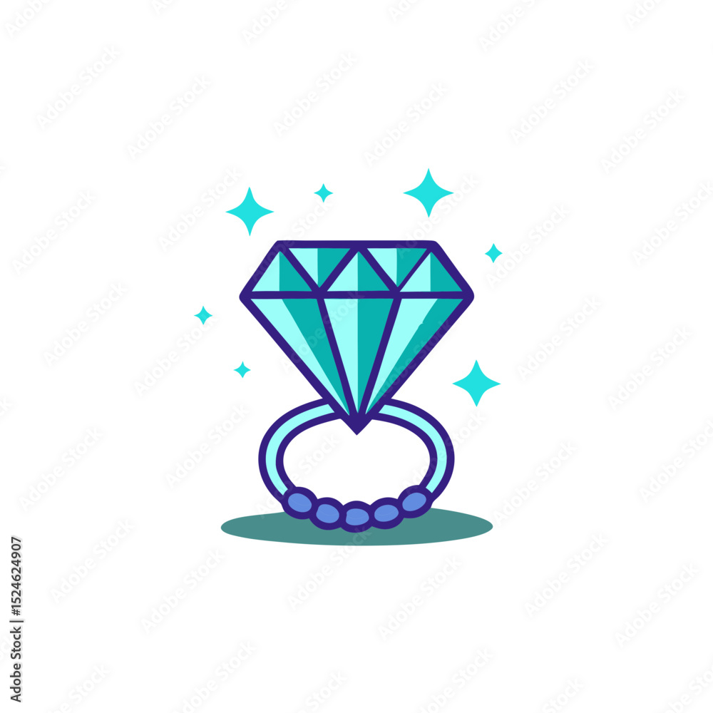 Obraz premium Diamond illustration design jewellery luxury