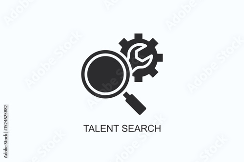 Talent Search Icon Or Logo Isolated Vector Illustration