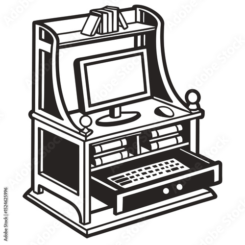 illustration of an old typewriter