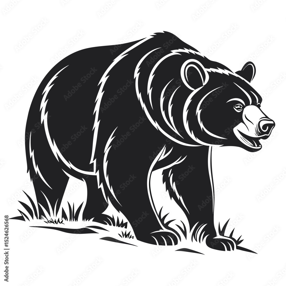Obraz premium brown bear vector