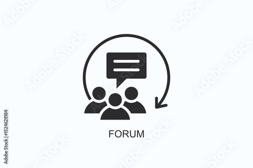 Forum Icon Or Logo Isolated Vector Illustration