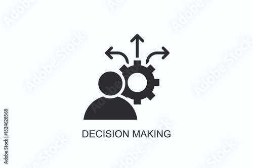Foto Decision Making Icon Or Logo Isolated Vector Illustration