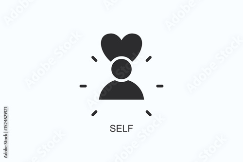 Self Icon Or Logo Isolated Vector Illustration