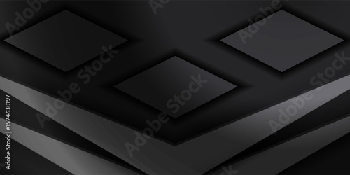 3D gray rough grunge techno abstract background overlap layer on dark space with yellow rhomb decoration. modern trendy design