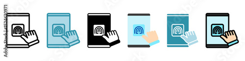 Access Control multi style, mini illustration icon. use for modern concept, print, UI, UX kit, web and app development. Vector related to account management, ecommerce, banking and finance.
