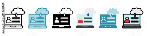 Data Export multi style, mini illustration icon. use for modern concept, print, UI, UX kit, web and app development. Vector related to account management, ecommerce, banking and finance.