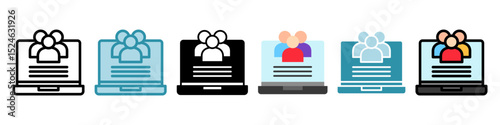 Members multi style, mini illustration icon. use for modern concept, print, UI, UX kit, web and app development. Vector related to account management, ecommerce, banking and finance.