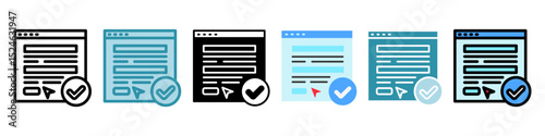 Input Form multi style, mini illustration icon. use for modern concept, print, UI, UX kit, web and app development. Vector related to account management, ecommerce, banking and finance.