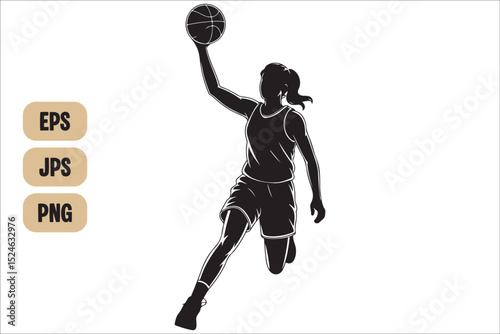 Basketball Silhouette SVG Bundle | Sports Cut Files for Cricut & Silhouette | Slam Dunk SVG Pack