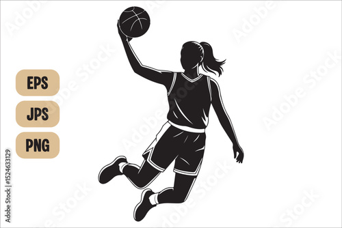 Basketball Silhouette SVG Bundle | Sports Cut Files for Cricut & Silhouette | Slam Dunk SVG Pack
