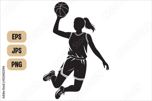 Basketball Silhouette SVG Bundle | Sports Cut Files for Cricut & Silhouette | Slam Dunk SVG Pack