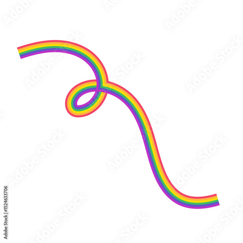 Rainbow Wavy Line Pride Decorative