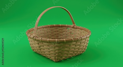 A woven basket ideal for marketing, web design, or content projects emphasizing handcrafted, sustainable, or rustic themes in various industries.