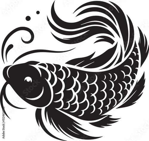 black and white fish