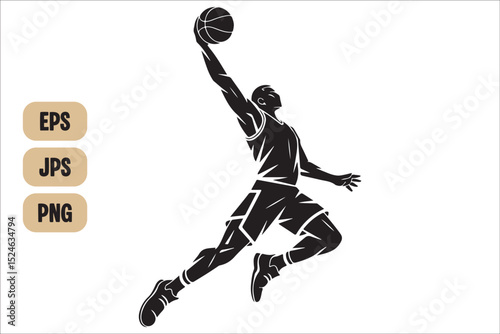 Basketball Silhouette SVG Bundle | Sports Cut Files for Cricut & Silhouette | Slam Dunk SVG Pack