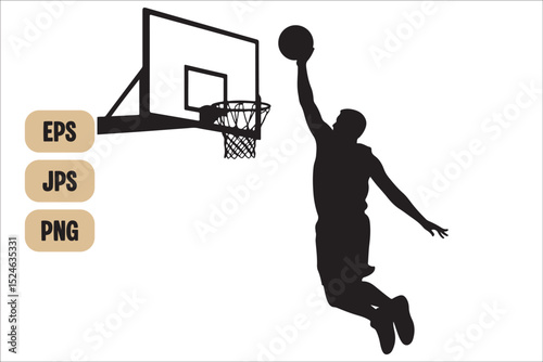 Basketball Silhouette SVG Bundle | Sports Cut Files for Cricut & Silhouette | Slam Dunk SVG Pack