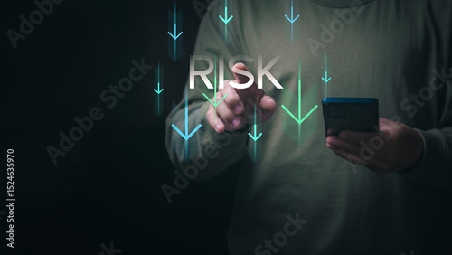 Management and strategic planning to reduce risks, workflow, business growth, progress or success concepts, business processes, data analysis concepts, and online marketing.