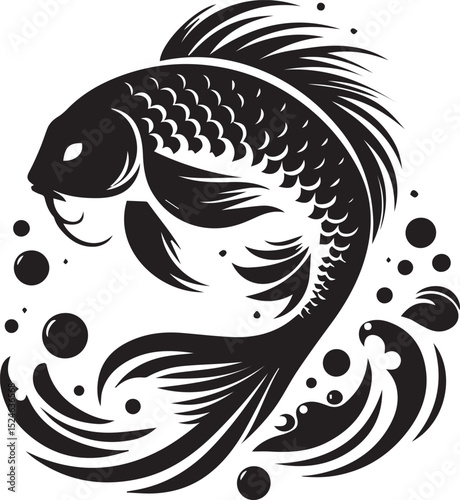 black and white fish